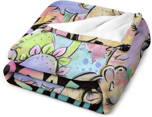 Miniatura 6 de Manta con texto en inglés «Just A Girl Who Loves Dinosaurs», bonita manta decorativa de dinosaurios, regalos para niñas, súper cálida, suave y Solo