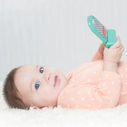 Miniatura 3 de Infantino Flip and Peek Fun Phone: bilingüe con 3 frases en inglés y 3 en español, efectos de sonido para compromiso, mira un espejo de abucheo