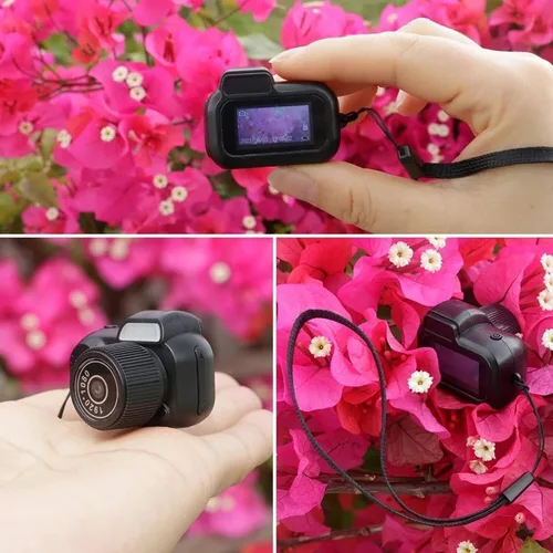 Miniatura 4 de Cámara con llavero, mini cámara HD 1080P más pequeña del mundo, mini portátil retro, duración de la batería de 100 minutos, para estudiantes, niños
