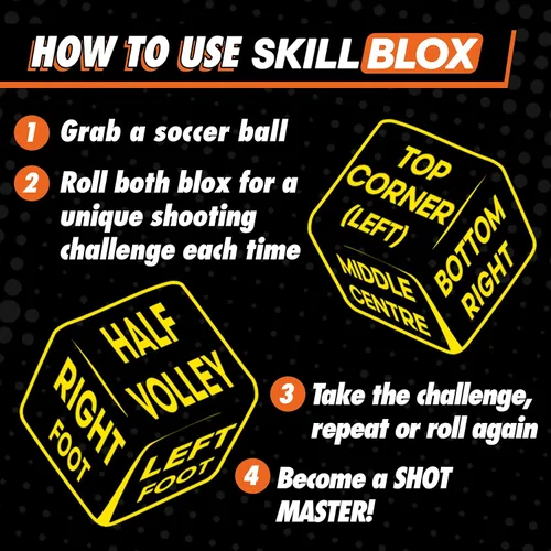 Miniatura 4 de Skill Blox Regalo de fútbol para niños - Dados de entrenamiento de tiro ShotMaster - Divertido juego de entrenamiento de tiro de fútbol para niños