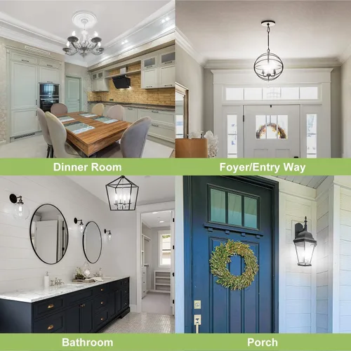 Miniatura 3 de Sigalux Bombilla LED E12 con base de candelabro de 60 W, bombillas LED regulables, bombillas LED con punta de llama, 4.5 W, 500 lm, 2700 K, blanco