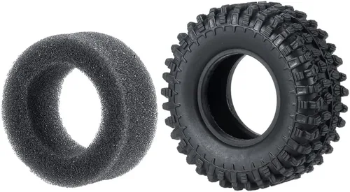 Miniatura 4 de 4 neumáticos para orugas de 1.0 pulgadas, neumáticos de goma para 1/24 axial SCX24 90081 AXI00001 AXI0002 AXI0005 AXI0006 RC Crawler Car (1.969 in)