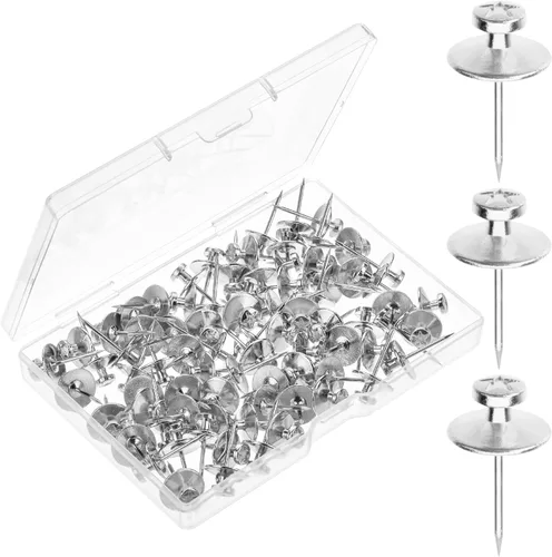 Miniatura 13 de Mr. Pen - Clavos de doble cabeza para colgar cuadros, paquete de 25, negro, clavos para cuadros, tachuelas para colgar en la pared, pines