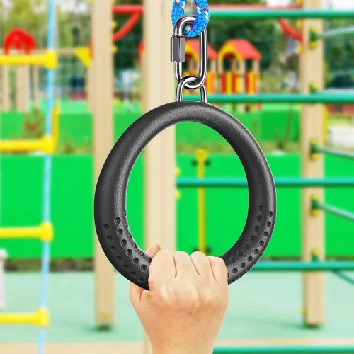 Miniatura 3 de Dolibest 2 Pack of Ninja Gymnastic Rings,Monkey Ring Outdoor Backyard Ninja Accessories Set,Swing Bar Rings Obstacle Course for Training Equipment