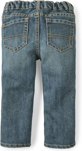 Miniatura 3 de The Children's Place Pantalones de mezclilla básicos con corte de bota para bebés y niños pequeños