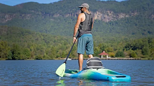 Miniatura 5 de Percepción Hi Life 11 Kayak de sentarse en la parte superior para adultos Tabla de remo híbrido SUP de pie 11' Puesta de sol