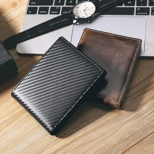 Miniatura 2 de Swallowmall Mens Wallet RFID Genuine Leather Slim Bifold Wallets For Men Removable ID Windows 11 Cards Holders Gift Box