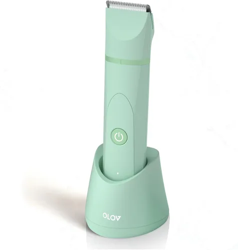OLOV Recortadora eléctrica de pelo corporal, recortadora de ingle para hombres, recortadora de bikini para mujeres, afeitadora en húmedo y seco,