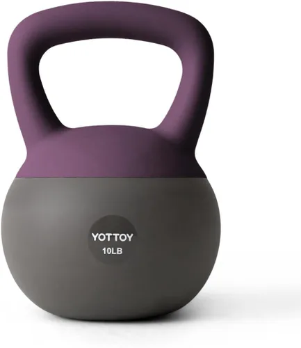 Miniatura 11 de YOTTOY Pesa rusa suave, juego para entrenamiento de fuerza y entrenamientos en casa, base acolchada de lados suaves, mango ancho, ideal