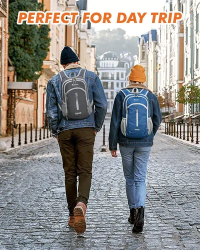 Miniatura 8 de Seektop Mochila de senderismo pequeña de 15 L para viajes, impermeable, ligera, bolsa de senderismo para mujeres y hombres Azul marino