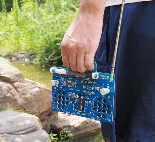 Miniatura 6 de Kit de radio AM/FM Proyecto de soldadura Kit de bricolaje para practicar enseñanza electrónica Estéreo Gran proyecto STEM y regalo Versión