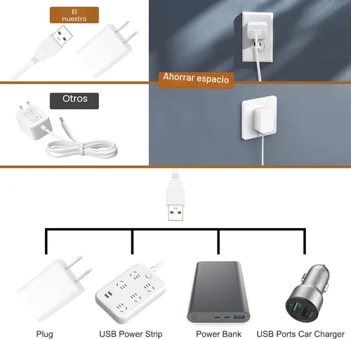 Miniatura 4 de JUSJUBR Iluminación enchufable para debajo del gabinete, 2 luces regulables de armario de 12 pulgadas, barra de luz LED USB enlazable de 6000 K