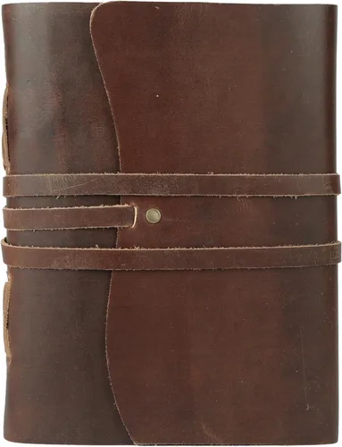 Miniatura 15 de KomalC Diario de cuero hecho a mano Cuaderno de escritura Diario Bloc de notas diario encuadernado para hombres y mujeres, papel sin líneas
