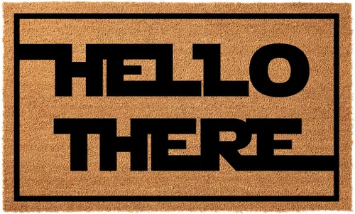 Miniatura 8 de Tapete divertido de fibra de coco con texto en inglés «Hello There Welcome Front Porche» para la entrada al aire libre, personalizado, parte trasera