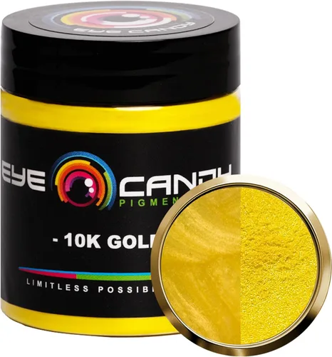Miniatura 26 de Pigmentos Eye Candy Oro Mica en Polvo Premium - Kin Gold (25gr) - para Epoxi, Resina, Jabón, Pintura, Carpintería, Vaciado de Acrílico, Bombas