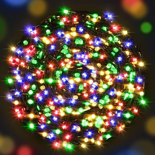 AmyHomie - Cadena de luces navideñas multicolor para exteriores, 300 luces LED con 8 modos de iluminación, guirnalda de luces de hadas conectables