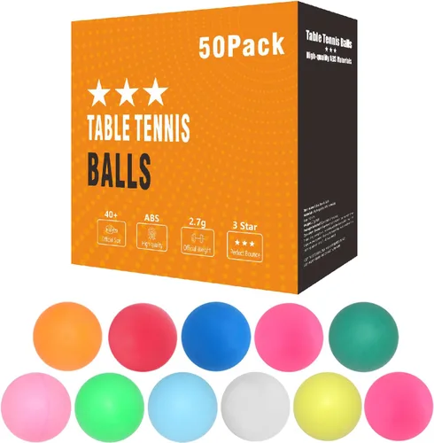 Miniatura 9 de Pelotas de Ping Pong de 3 Estrellas - Tenis de Mesa ABS de Alto Rendimiento para Entrenamiento, Juego
