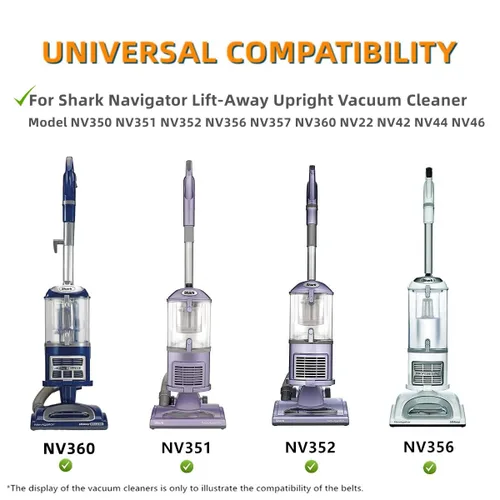 Miniatura 6 de JEDELEOS Correa de repuesto para Shark Navigator NV350 NV351 NV352 NV355 NV356 NV356E NV357 NV42 NV22 UV440 Lift-Away Aspiradora vertical, repuesto