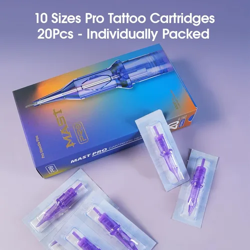Miniatura 3 de Mast Tattoo Cartuchos de tatuaje profesionales, 20 unidades, varios tamaños, estándar 1RL 3RL 5RL 7RS 7RS 7RM 9RM 15RM desechables Round Liner