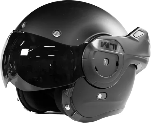 Miniatura 2 de ILM - Visera teñida para casco modular de motocicleta para adultos, hombres, ATV UTV con protector de barbilla reversible de 180° DOT modelo -B707