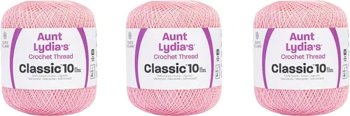 Miniatura 20 de Aunt Lydia Classic Crochet - Paquete de 3 unidades de 350y/1,049.9 ft - Blanco Antiguo