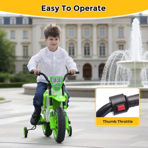 Miniatura 5 de TOBBI Motocicleta Eléctrica para Niños 12V Bicicleta de Tierra Juguete de Montar Motocicleta a Batería Vehículos Motorizados para Niños Todoterreno