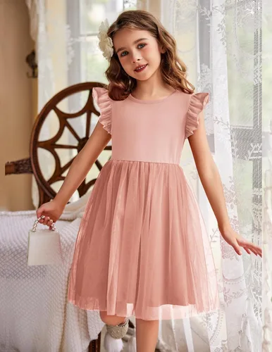 Miniatura 2 de Arshiner Vestido tutú para niñas pequeñas, vestidos de verano esponjosos, vestidos casuales de fiesta de tul para niños de 2 a 6 años
