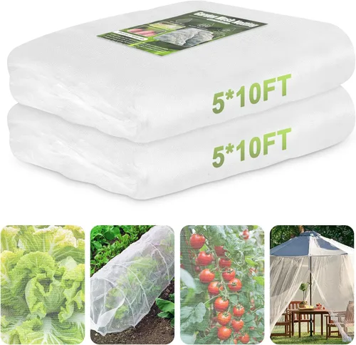 Miniatura 9 de Red para jardín, 2 paquetes de 3,1x10,1 m de malla ultrafina, barrera de plagas, protección contra pájaros y mosquitos, red para plantas, cubierta