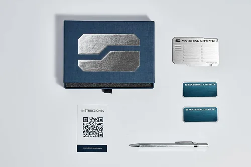 Miniatura 4 de Material Crypto DIY - Almacenamiento de semillas criptográficas Cartera de criptomoneda de acero indestructible Compatible con Seed Phrase
