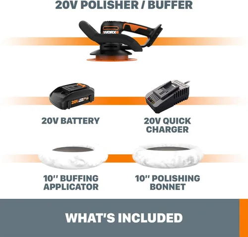 Miniatura 6 de Worx WX856L 20V Power Share Pulidora y pulidora inalámbrica de 10