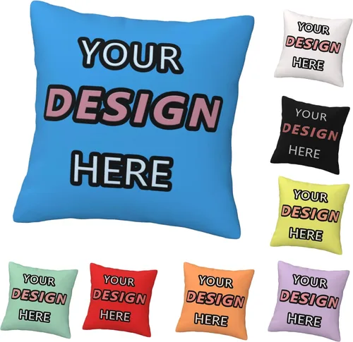 Miniatura 14 de Customized Pillow for Mother's Day Add Your Text/Logo Here Customized Photo Pillowcase for Chair and Couch 12''x12'' Purple