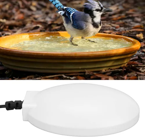 Miniatura 5 de Zunate Calentador de baño para pájaros actualizado 2022 para exteriores, descongelador de baño de pájaros con control termostático, calentador
