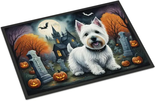 Miniatura 66 de Caroline's Treasures DAC2011MAT - Felpudo de Halloween espeluznante con diseño de Beagle, de 18 x 27 pulgadas, para interiores y exteriores