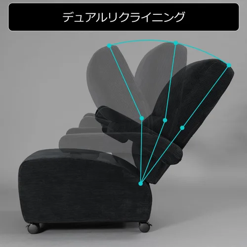 Miniatura 5 de Bauhutte G-410-BK Deluxe Gaming Sofa, Recliner, Gaming Chair, Single Seat, Black, Desk Sofa, Wheels, Ottoman
