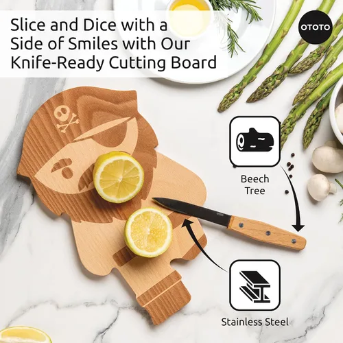 Miniatura 6 de OTOTO Tablas de Cortar de Madera y Plástico Tablas de Cortar para Cocina, Utensilios de Cocina Divertidos y Espeluznantes, Regalos de Inauguración