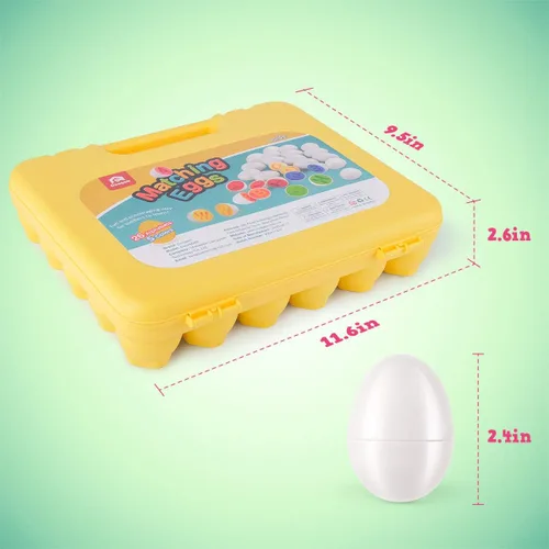 Miniatura 7 de Coogam Letras a juego Huevos 26PCS ABC Alfabeto Recoginition Clasificador de Color Puzzle Pascua Viajes Bingo Juego Mayúsculas Aprendizaje Educativo