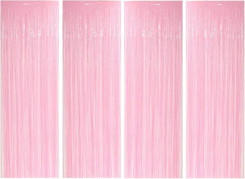 Miniatura 18 de Allgala 4PK Metálico Oropel-Fiesta Foto Telón Cortinas Puerta Franja Decoración-Turquesa-BD52312