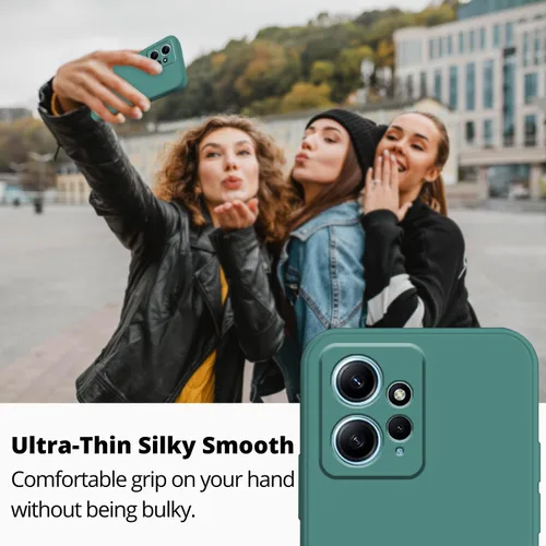 Miniatura 2 de Compatible con Xiaomi Redmi Note 12 4G Funda de silicona líquida verde oscuro, suave al tacto Teléfono Redmi Note 12 4G Funda de silicona a prueba