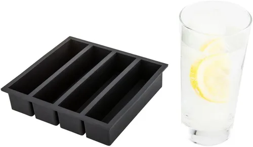 Miniatura 9 de Restaurantware Bandeja de vidrio para chupitos de hielo de 1.75 pulgadas - Hace 4 vasos de chupito: perfecto para barras comerciales o uso doméstico