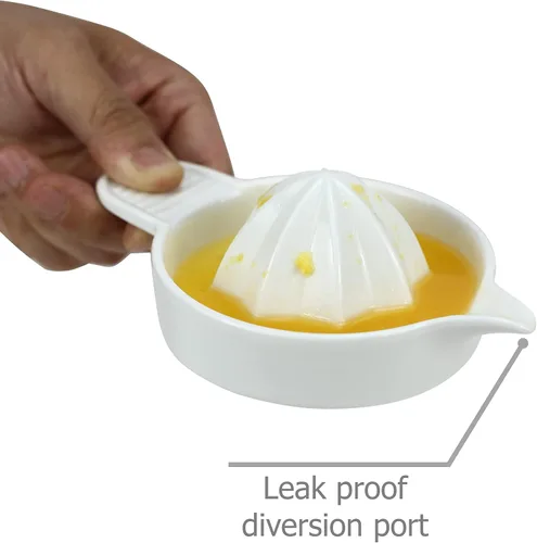 Miniatura 3 de EIKS Exprimidor manual de cerámica para exprimir cítricos, limón, naranja, pomelos, frutas, paquete con cuchara y cepillo de limpieza