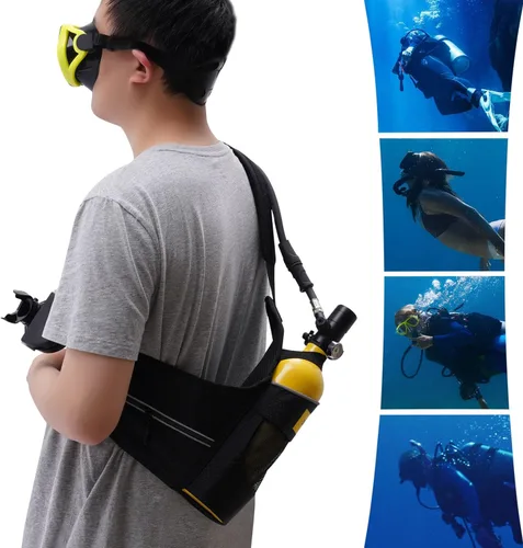 Miniatura 4 de Mini juego de buceo, tanque de buceo de 0.5L con bomba, kit de tanque de buceo de respiración subacuática de 4500 PSI, buceo, buceo, esnórquel