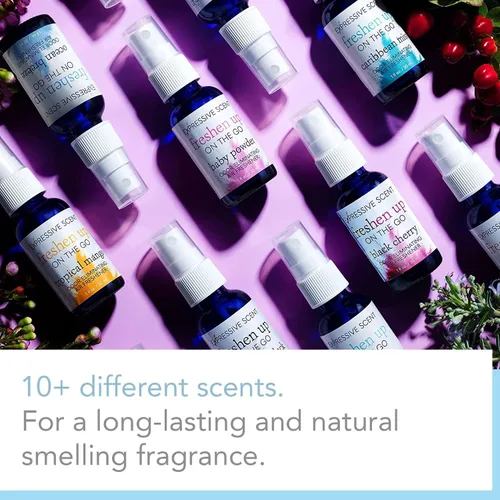 Miniatura 4 de Expressive Scent Ambientador de aire de 1 onza para eliminar olores, perfecto para viajes y hogar, automóvil, baño, cocina, oficina (lluvia azul)