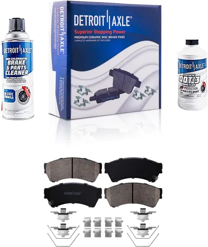 Miniatura 59 de Detroit Axle - Kit de freno delantero para Dodge Ram 1500 Durango Dakota Chrysler Aspen Dakota Driver Side Disco Freno Pinza de freno de cerámica