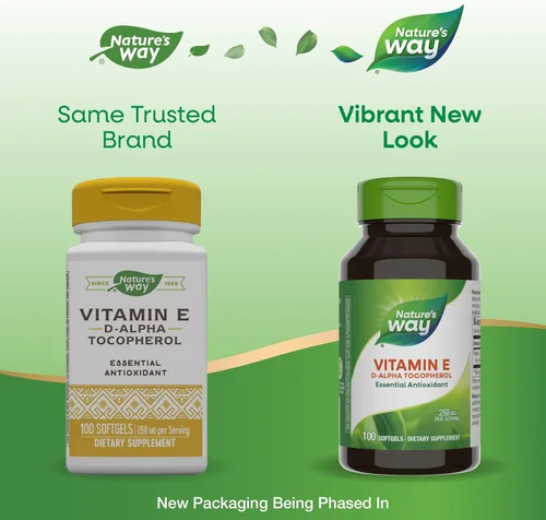 Miniatura 3 de Nature's Way Vitamina E-400, 400 UI por porción, 100 cápsulas blandas