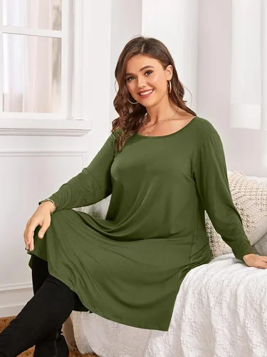 Miniatura 6 de BELAROI Vestido informal acampanado suelto de manga 34 para mujer