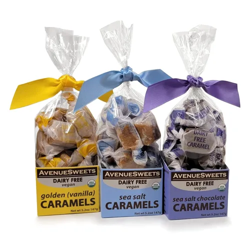 Miniatura 5 de AvenueSweets - Caramelos suaves hechos a mano sin lácteos veganos envueltos individualmente - 2 cajas de 5.2 onzas - Vainilla