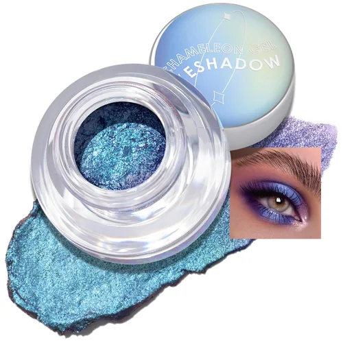 Miniatura 14 de FOCALLURE Duochrome Chameleon - Sombra de ojos con pigmento metálico que cambia de color, maquillaje de ojos multicromo, acabados multireflectantes