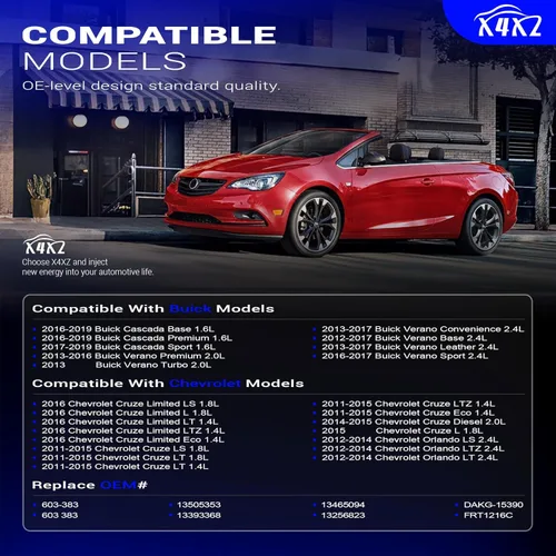 Miniatura 2 de 603-383 Tanque de expansión del radiador del depósito de refrigerante del motor con tapa para Chevy Cruze Orlando 2010-2016 Buick Verano Cascada