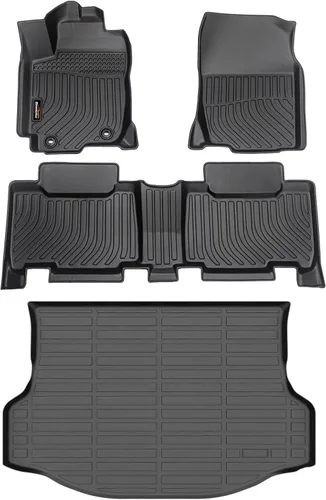 Miniatura 28 de Alfombrillas de TPE para Toyota Highlander 2014-2019 7 y 8 asientos, protección para todo tipo de clima, forros de piso de automóvil resistentes
