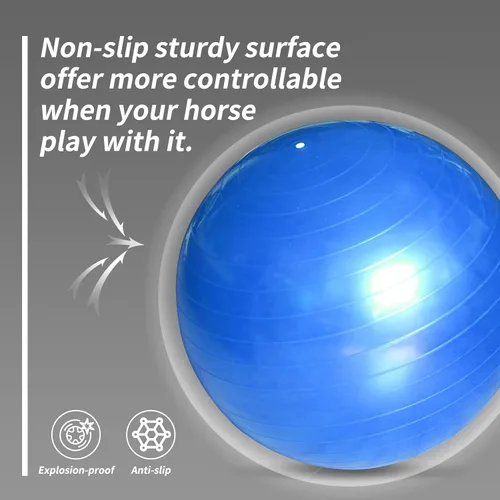 Miniatura 4 de Pelotas de juego de caballos de 17 pulgadas Pelota de pastoreo anti-estallido para caballo Mega Equino Ball para jugar Entrenamiento Caballos